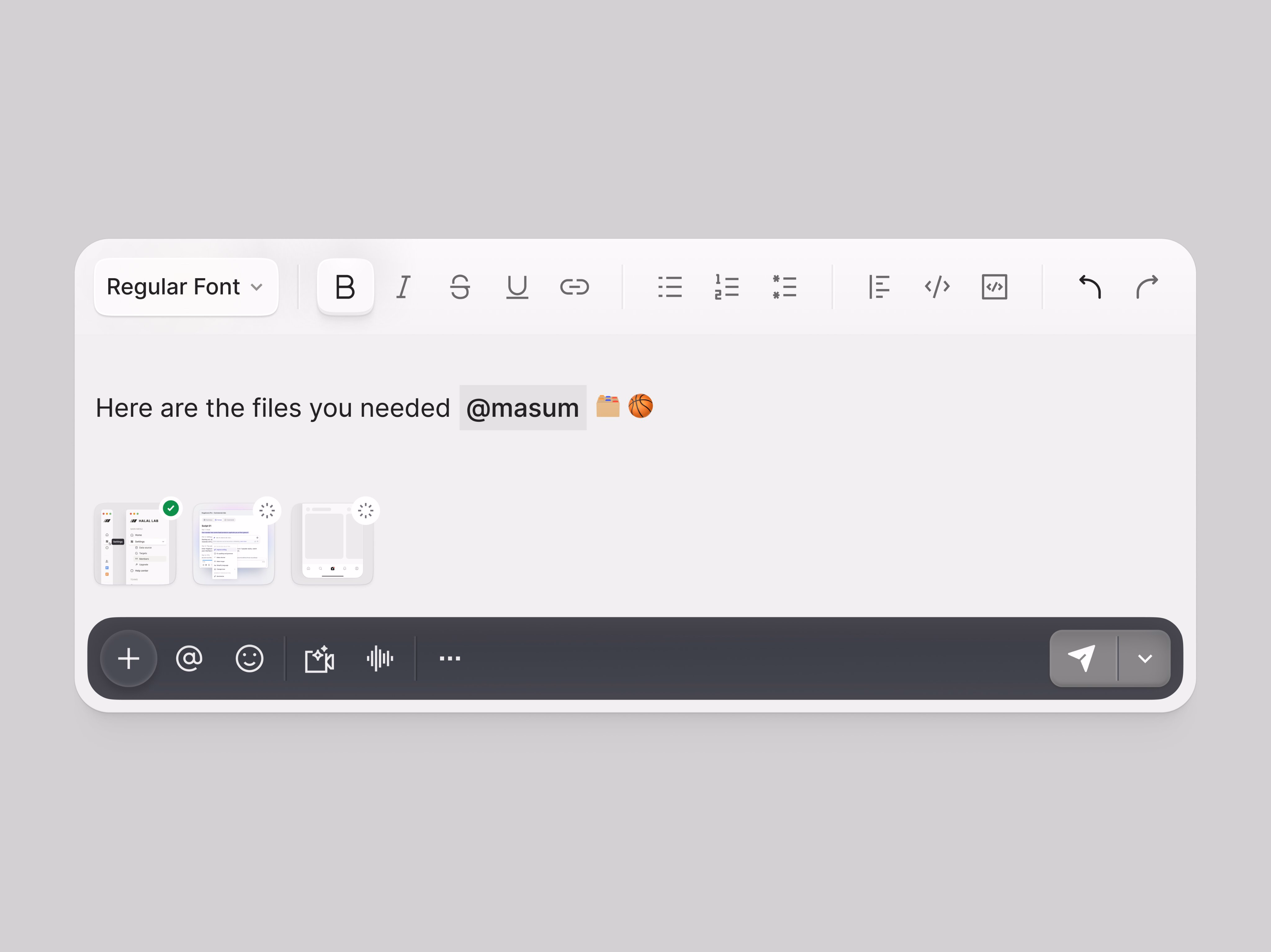 A Rich text UI designed for focus. - Hugeicons