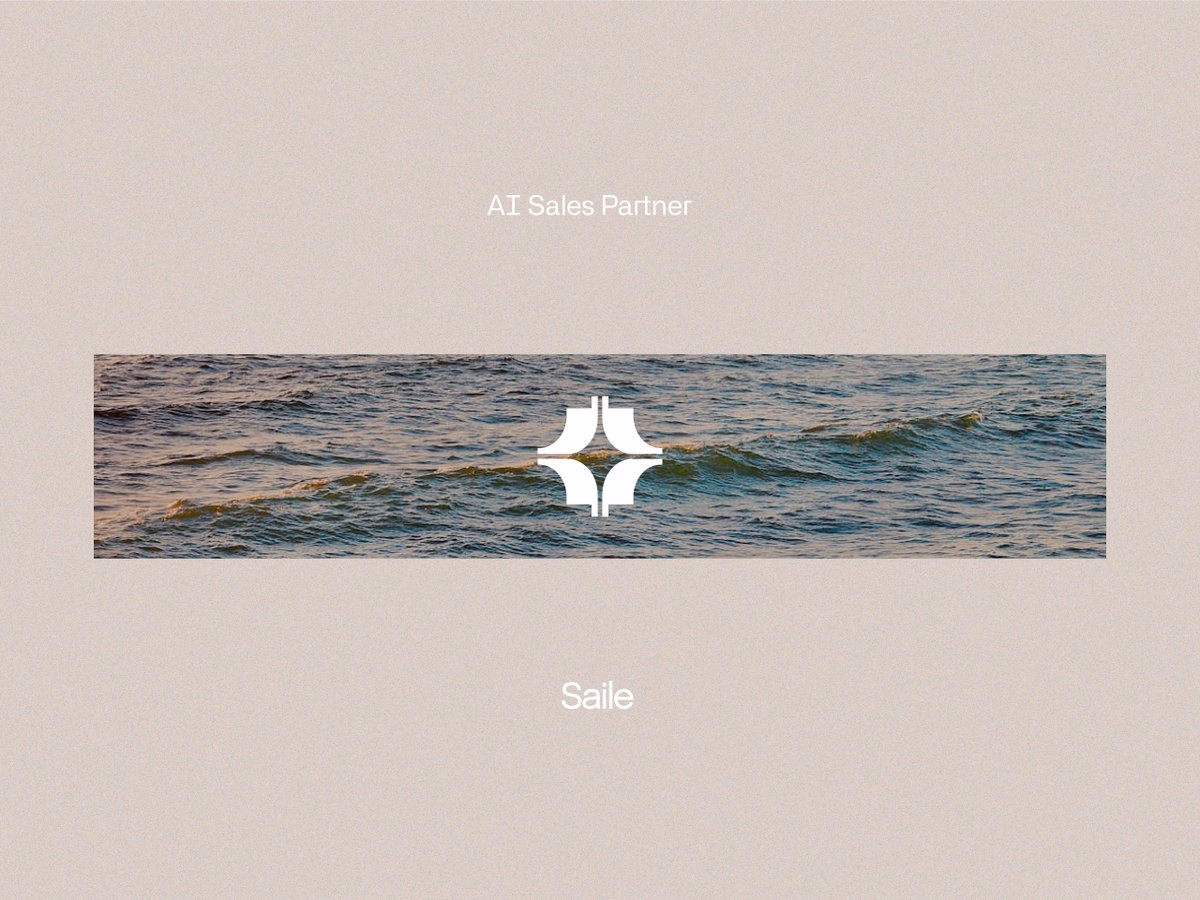 New brand work to share! Saile — Identity for an AI sales enablemen... - Wes