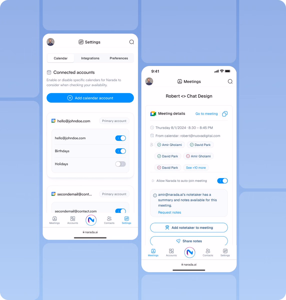 AI Notetaker settings - Robert @ nuova