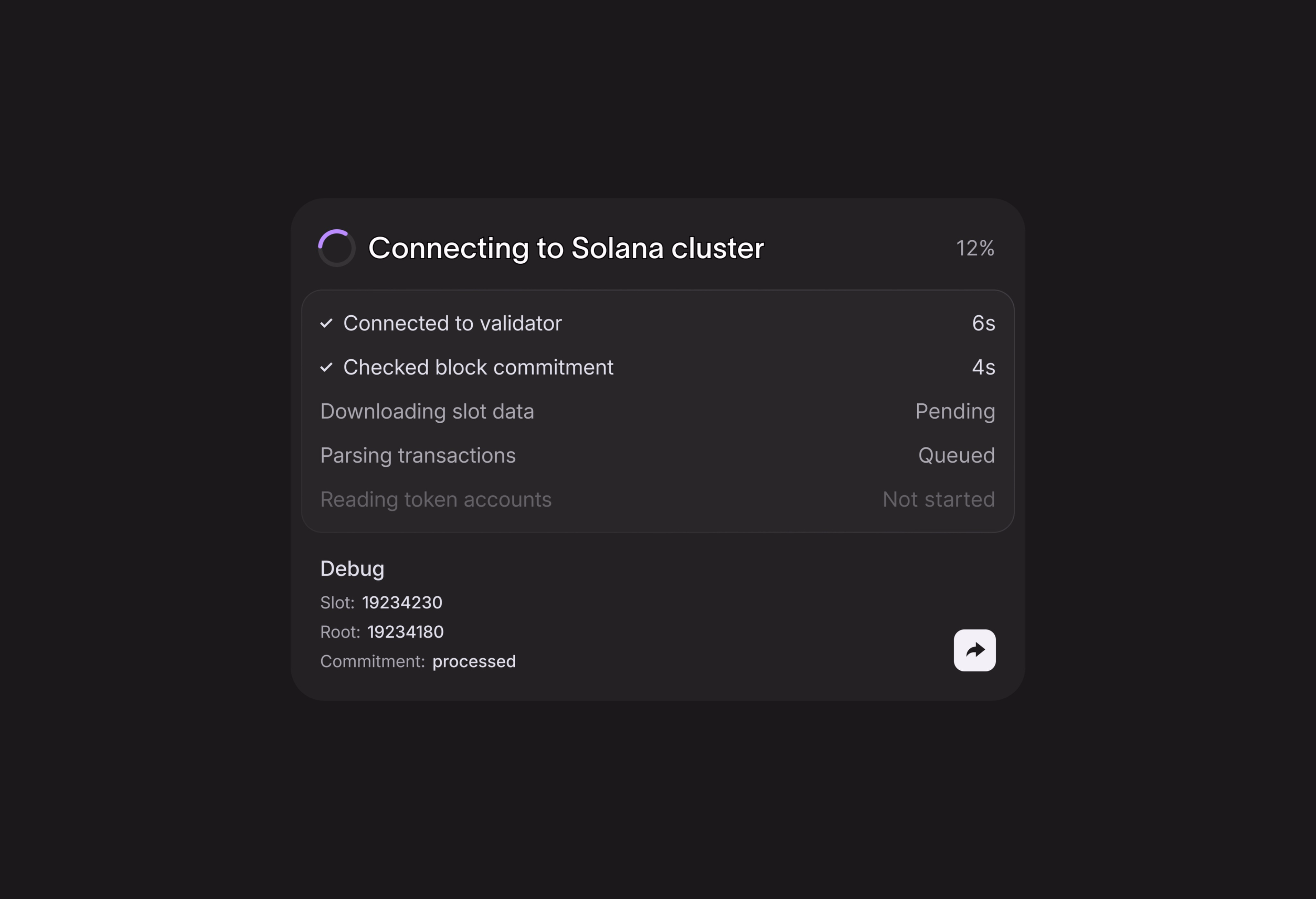 sync progress overview - Juliette