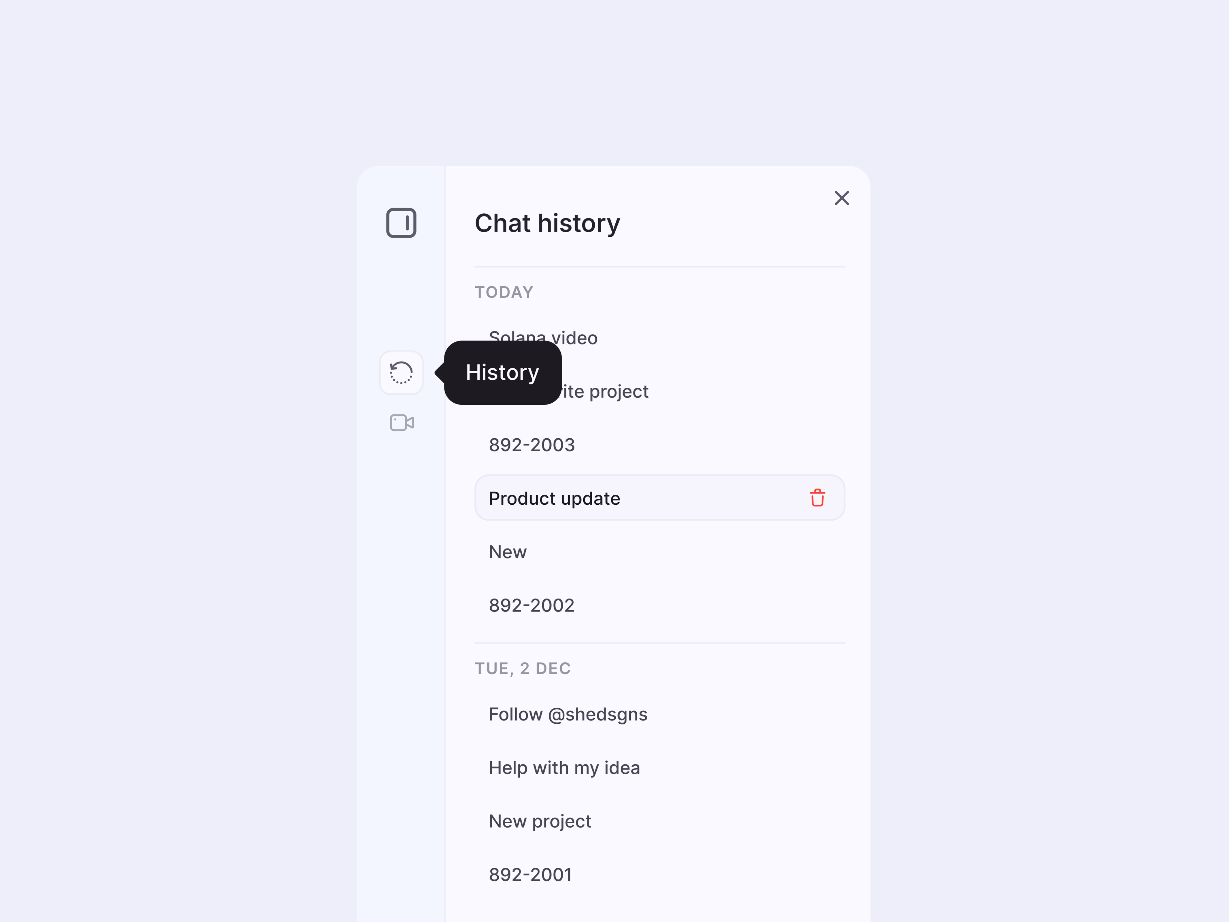 chat history - Juliette
