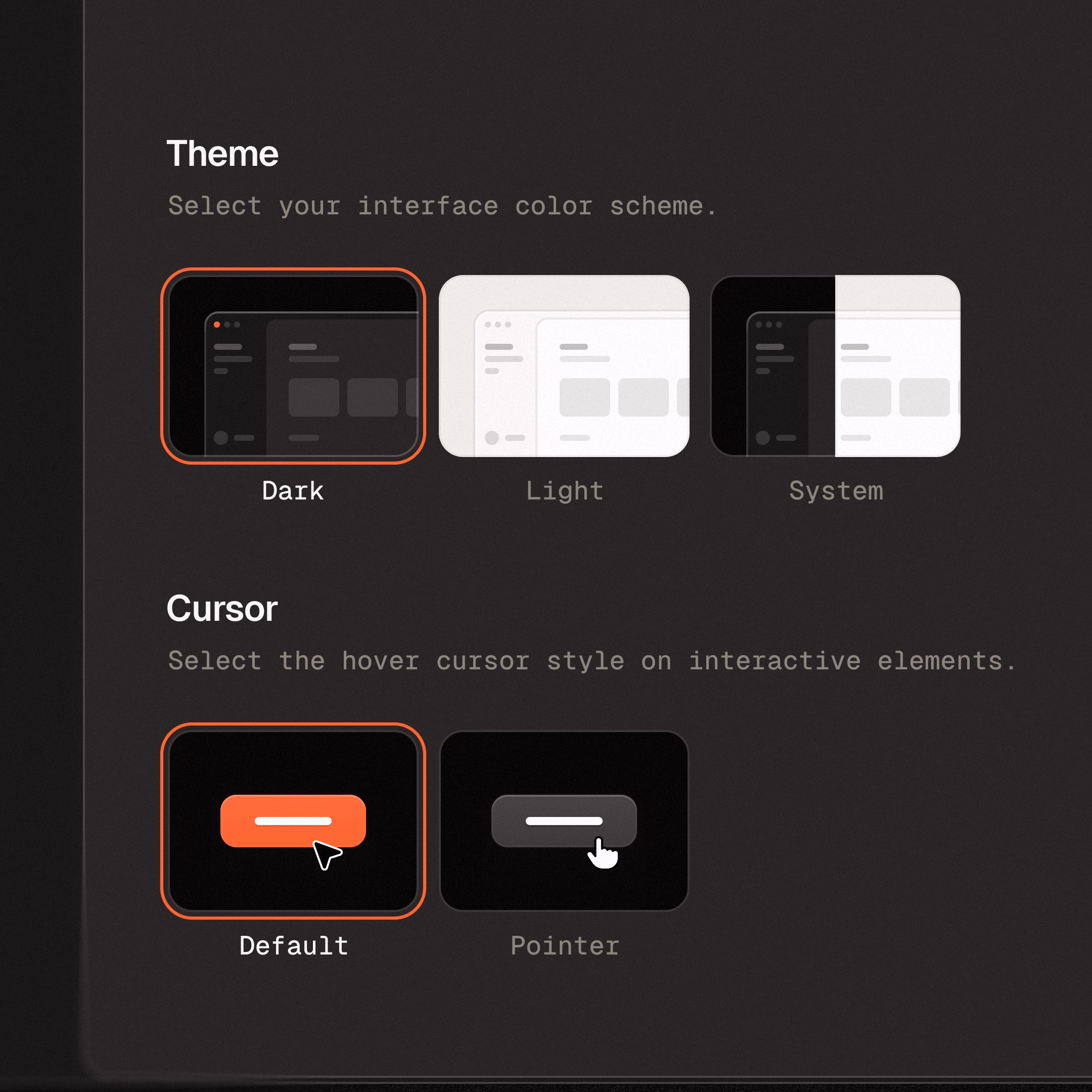 Should users have the option to select the cursor style? - Sebastiano Guerriero