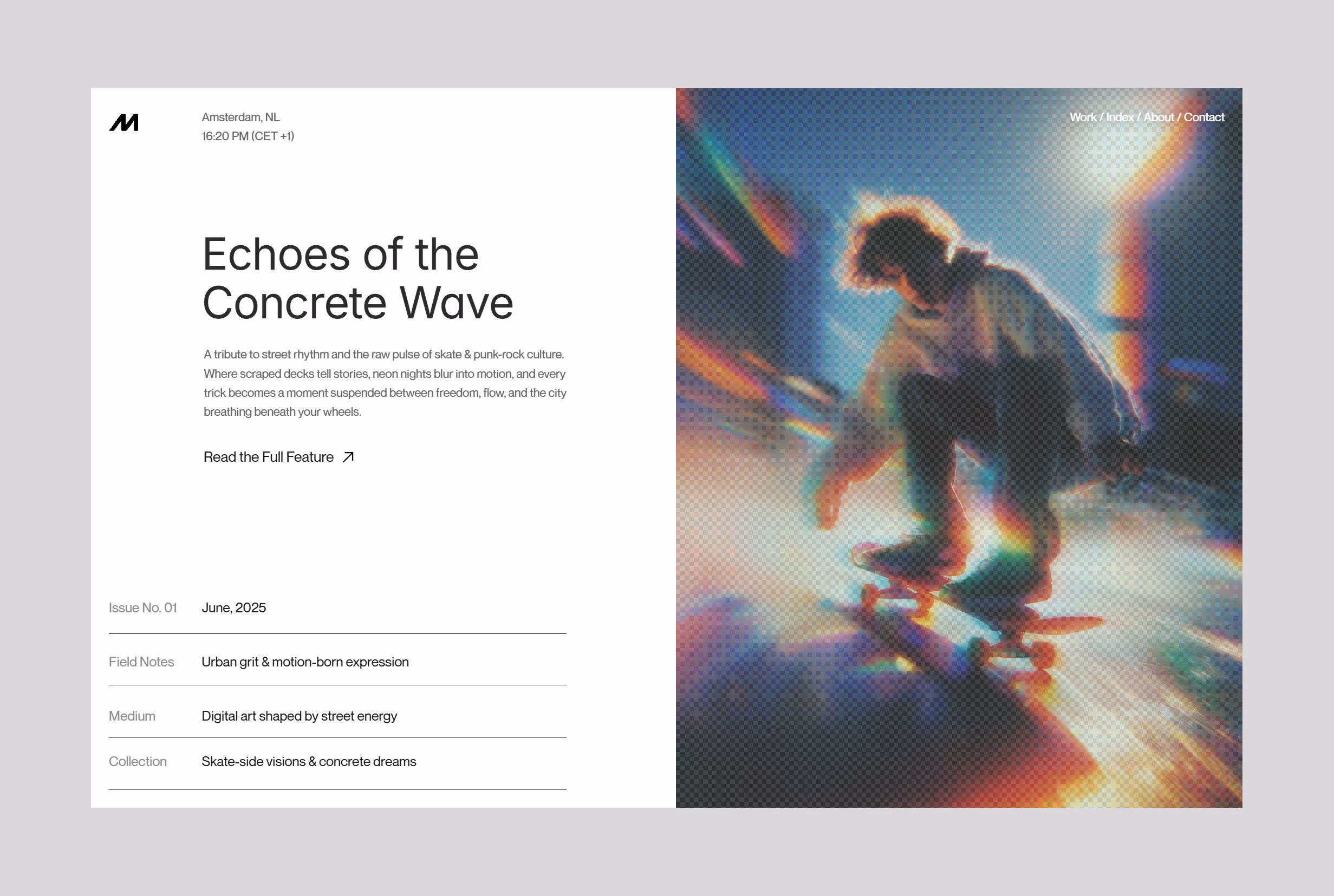 daily editorial work made in @framer - Georgi