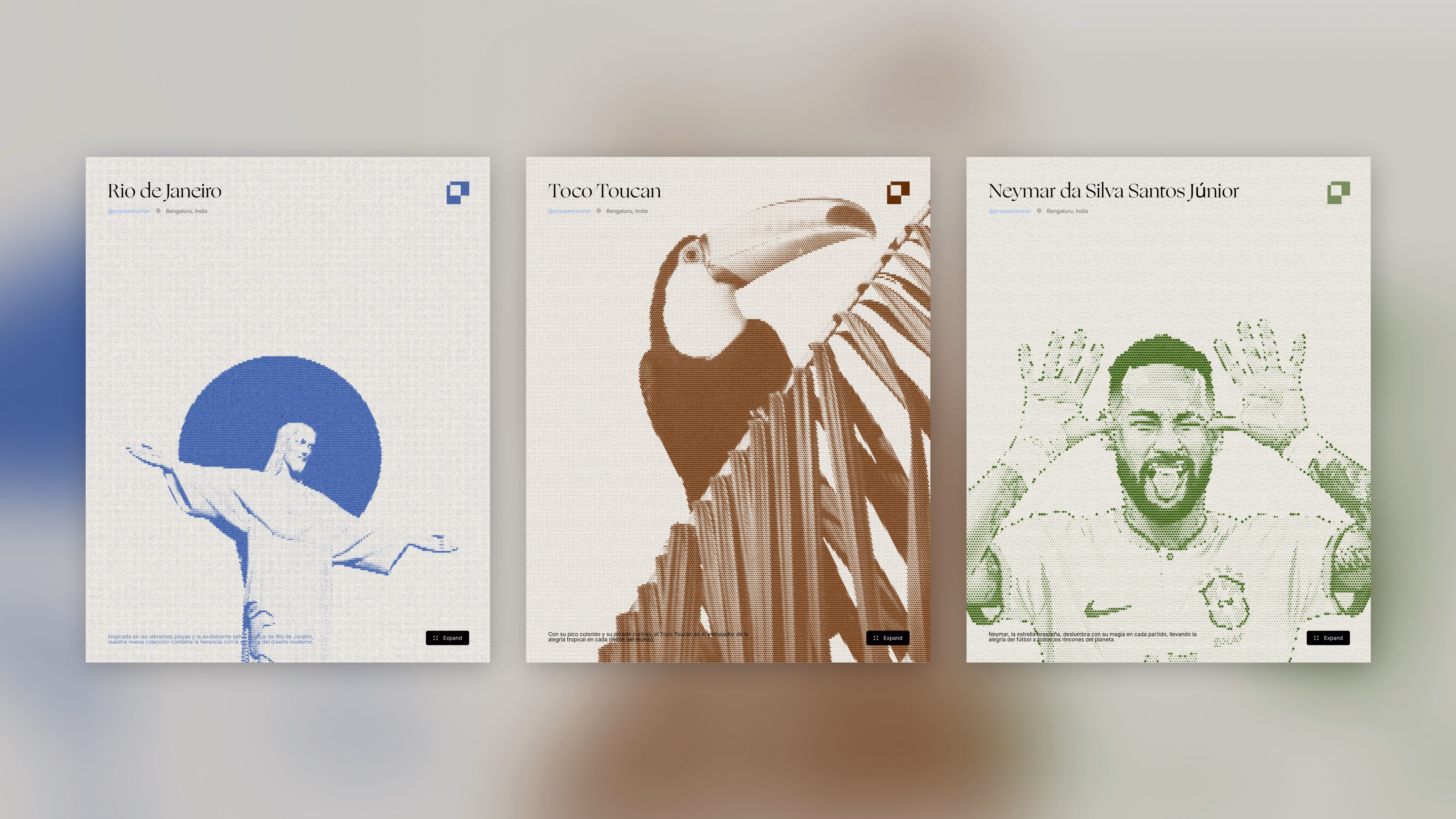 Day3 of Cards exploration in @paper Today its Brazil - Praveen Kumar