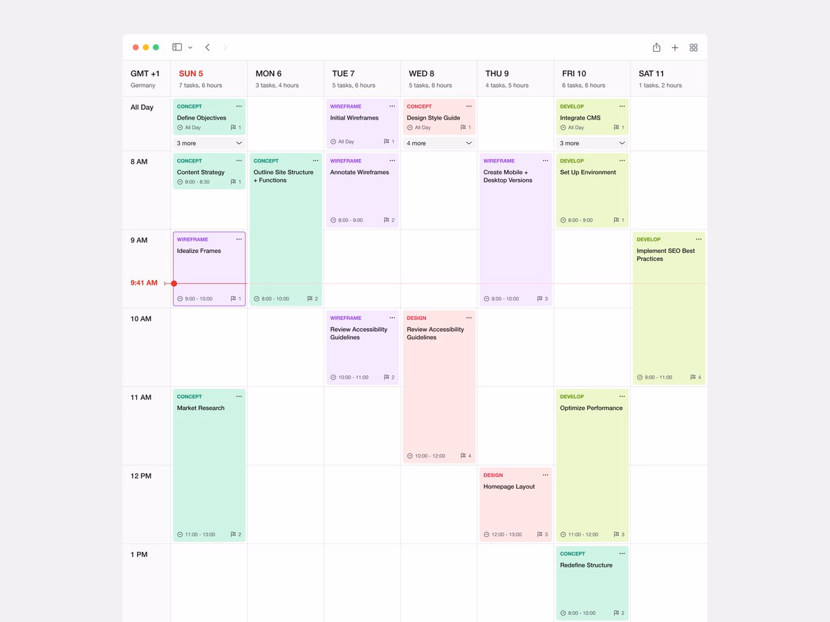 Calendar View. ↓ - Louis Nguyen