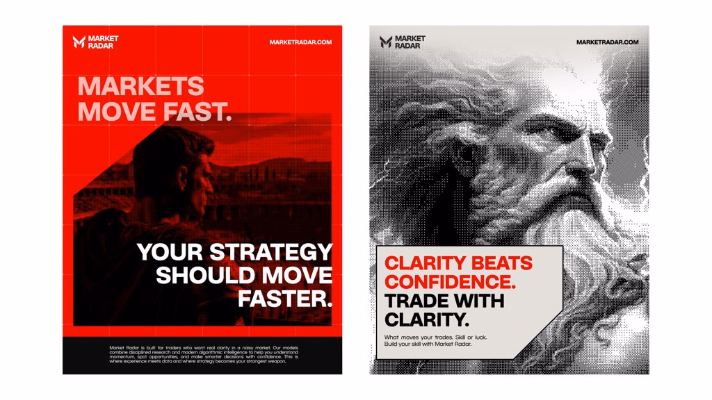 Currently working on the second branding direction for Market Radar. - Tuki