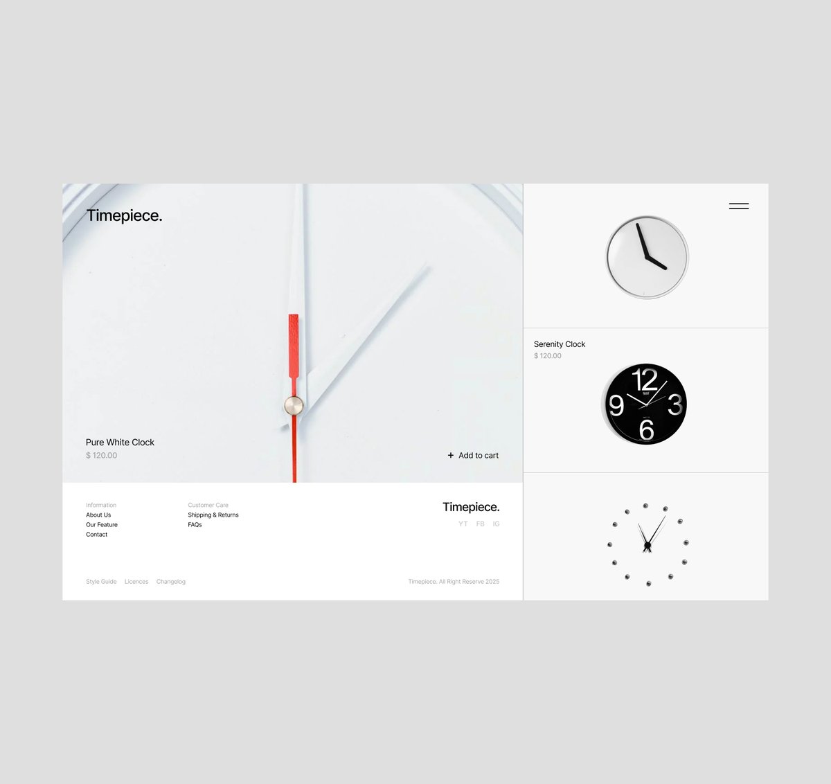 Home Page. Minimal E-Commerce - Bhagas