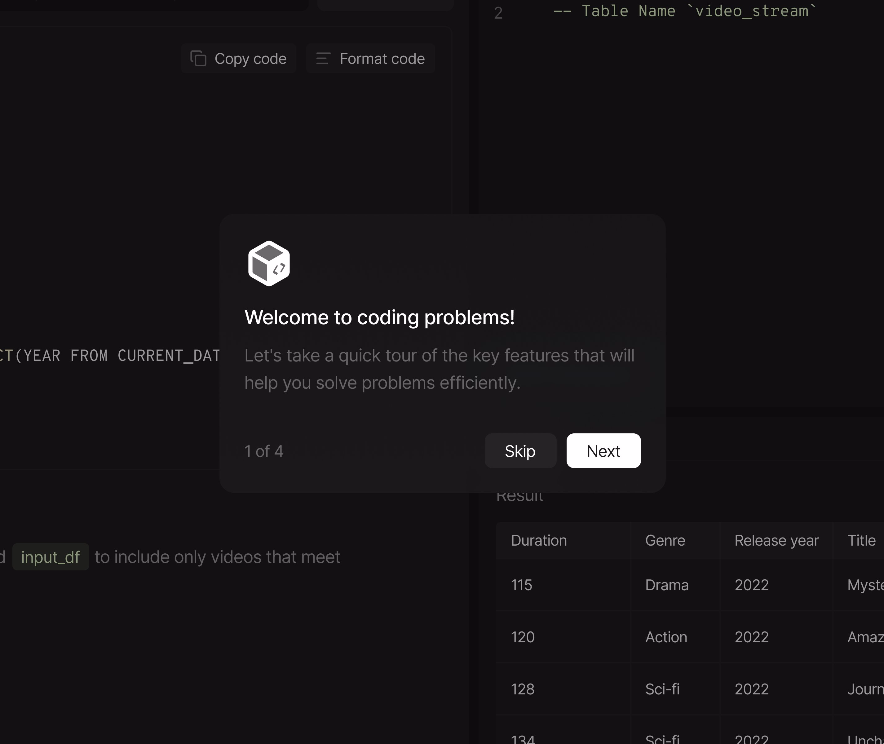 product walkthrough modal - Zedsy