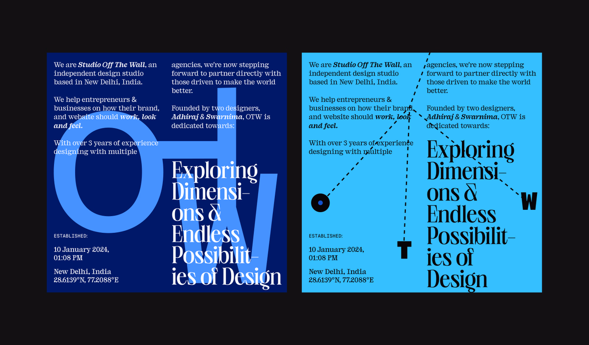 shades of blue in design - Swarnima