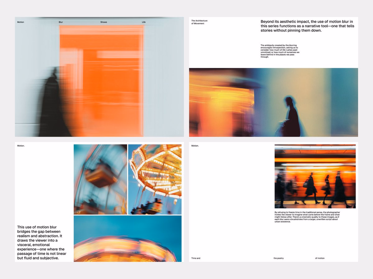 Editorial layout + images with motion blur - Viktoriia ⏾