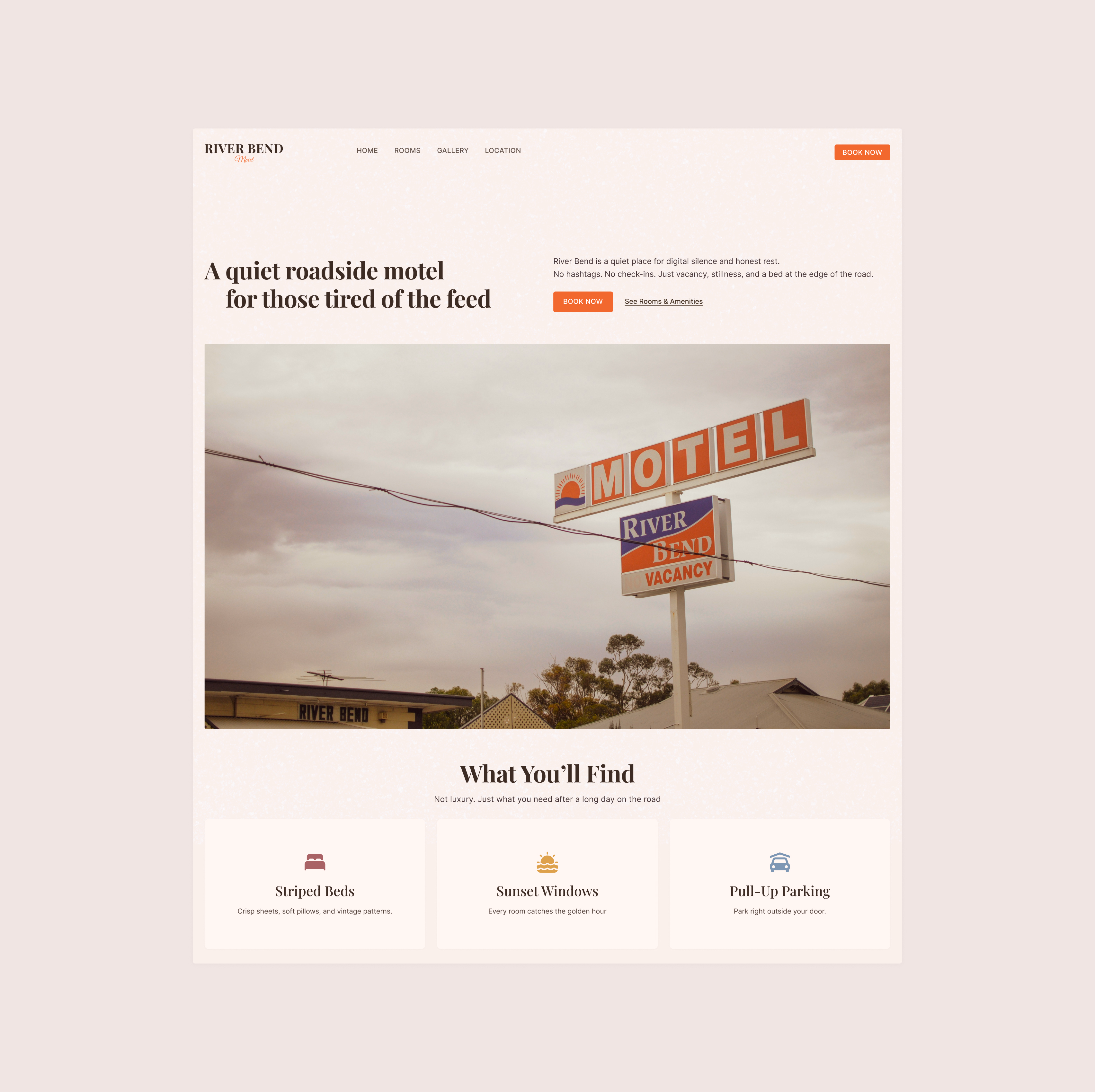 Designing a quiet roadside motel website Added the rooms section de... - Dilan Oktay