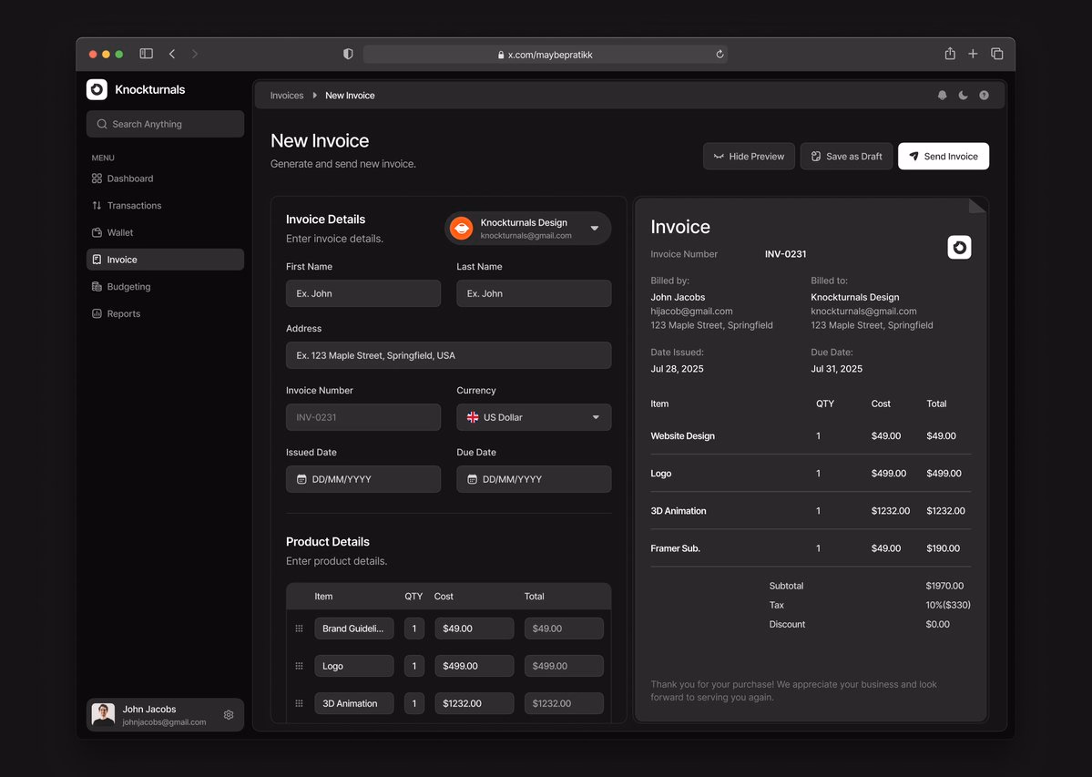 I prefer light mode, but this one is for all the dark mode lovers o... - Pratik @knockturnals