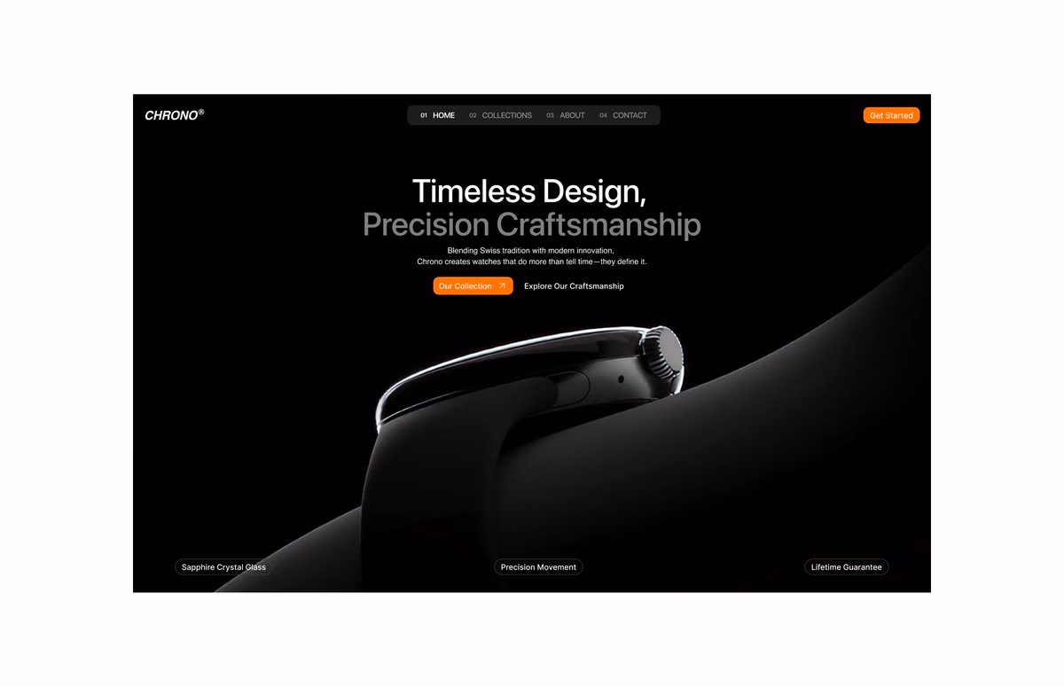 new website ~ design for Chrono. - Venkat