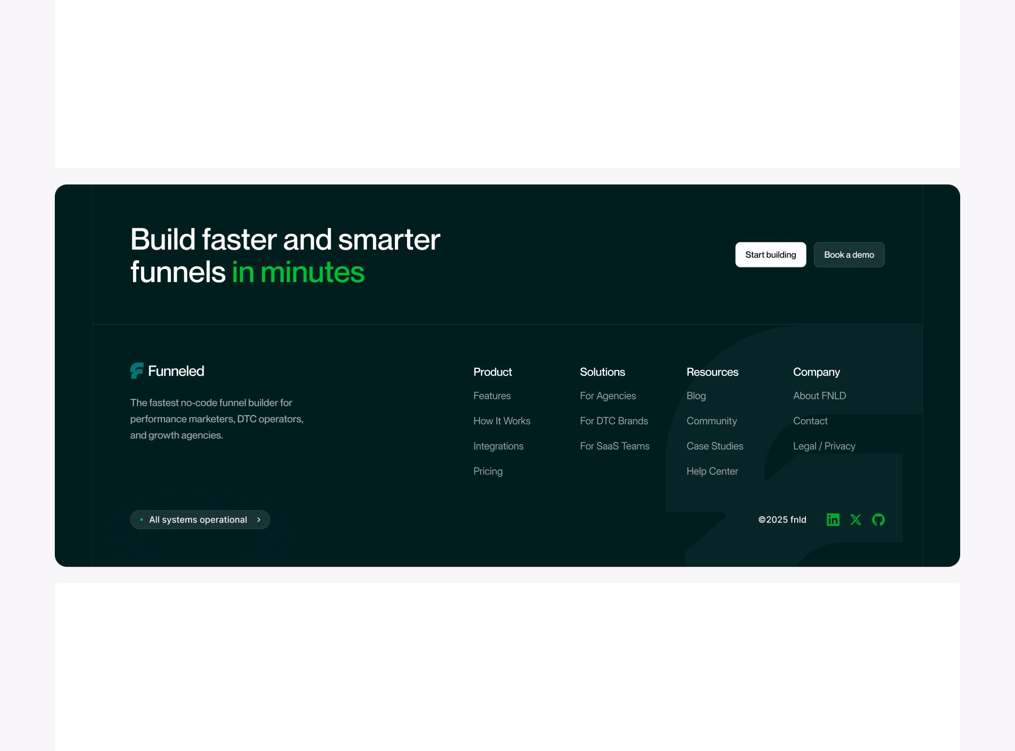 Footer design for our SaaS startup client: - Mark Kuatbayev