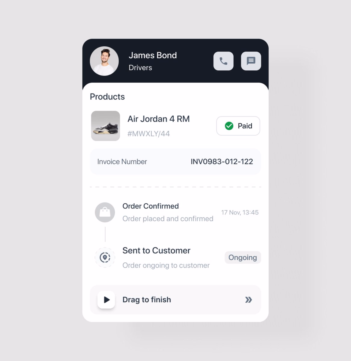 Delivery Tracker - Insan - UX/Product Designer