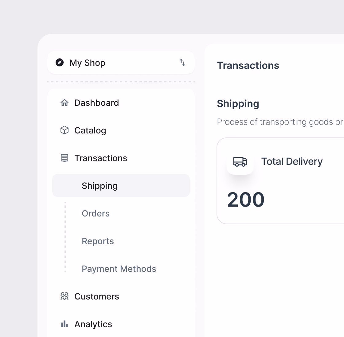 Dashboard Menu: Transaction - Insan - UX/Product Designer