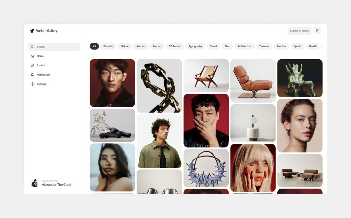 Minimal stock gallery @figma - Sai Satvik