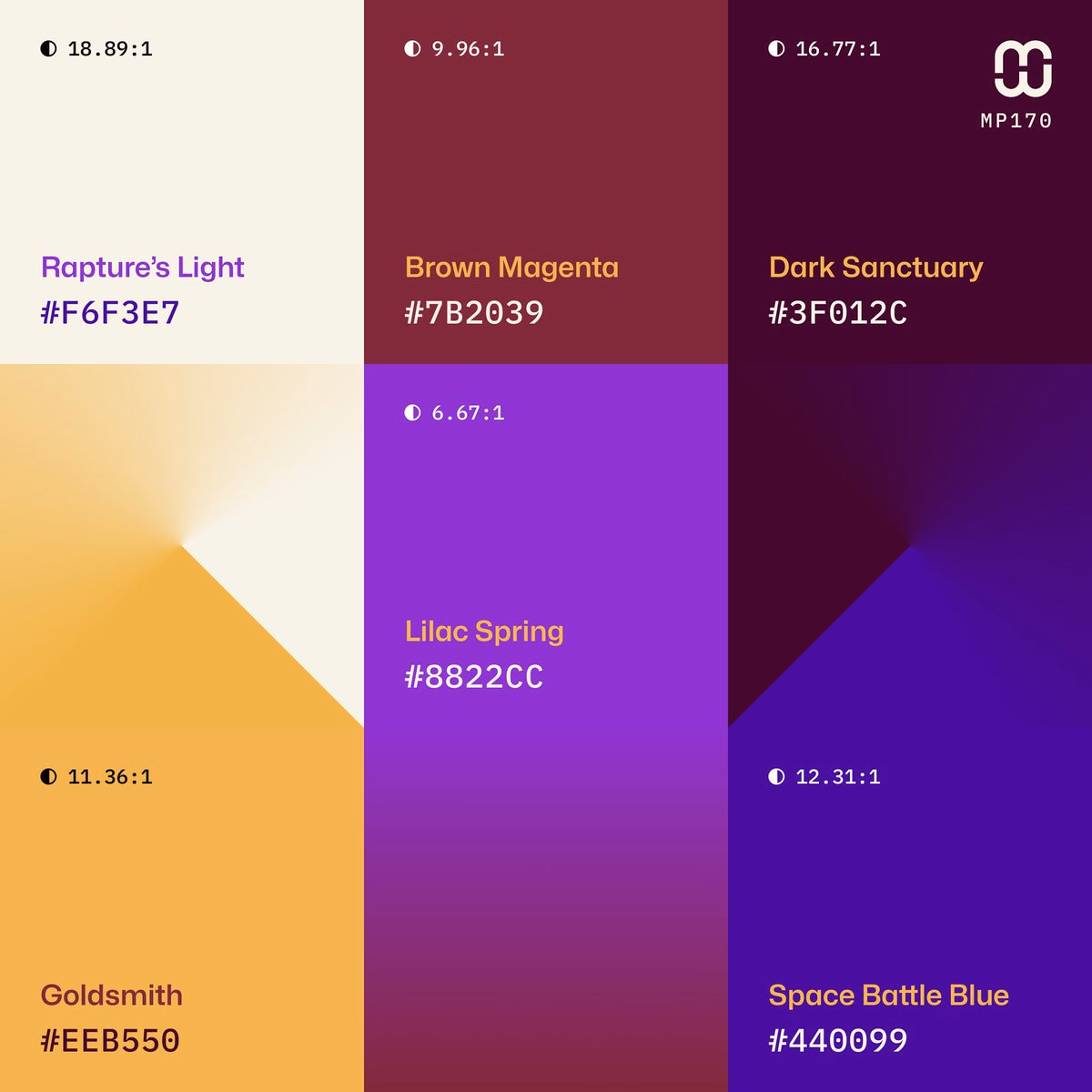 New color palette – #MindfulPalettes no. 170 is a bold, dramatic mi... - Alex Cristache