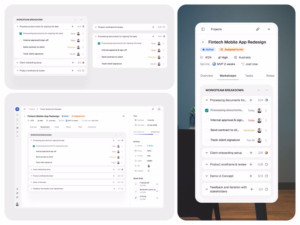 Project Workstreams Design: Components, Screens, Mobile - Jason Duong