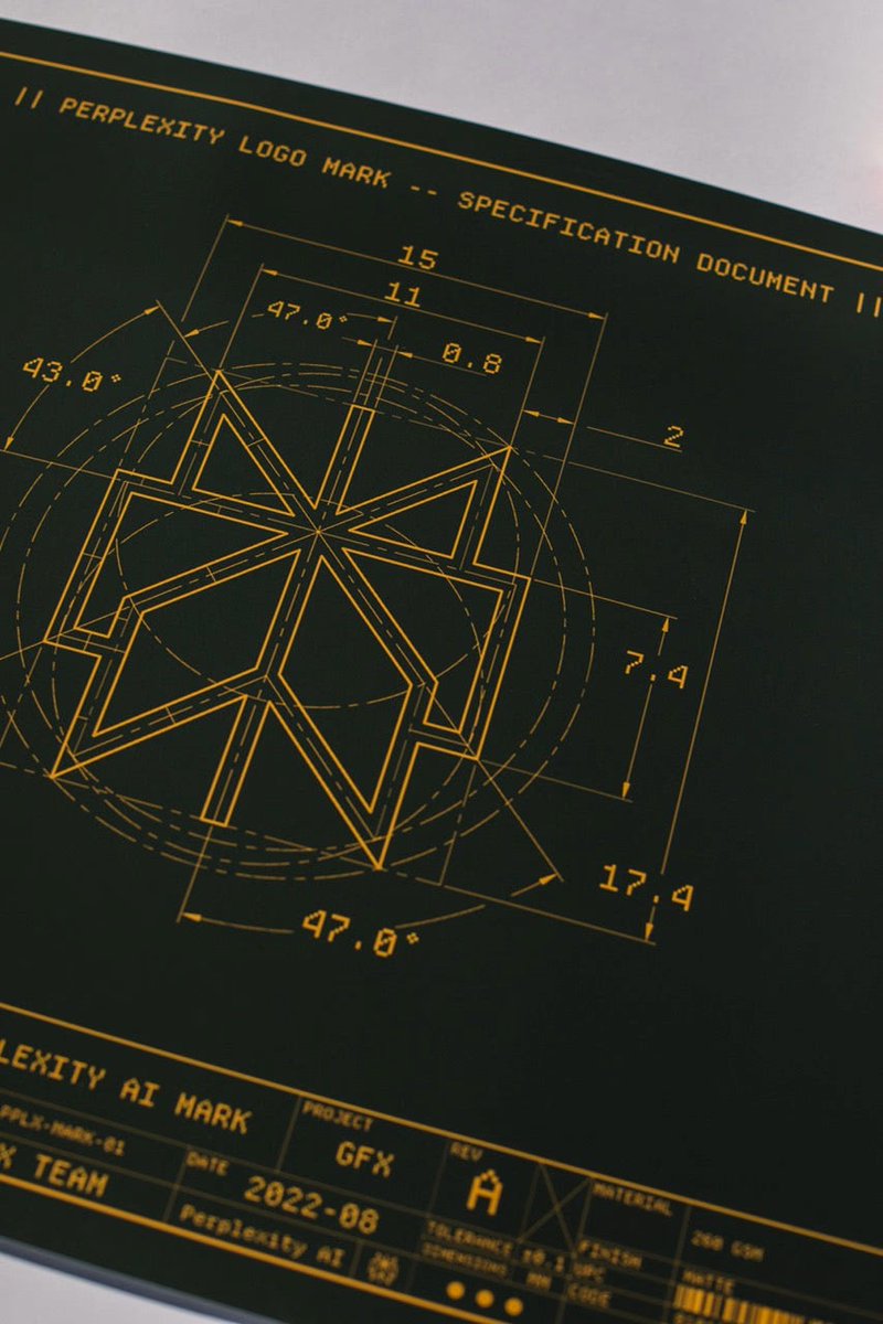 the perplexity logo print (24" x 18") captures the architecture of... - Perplexity Supply