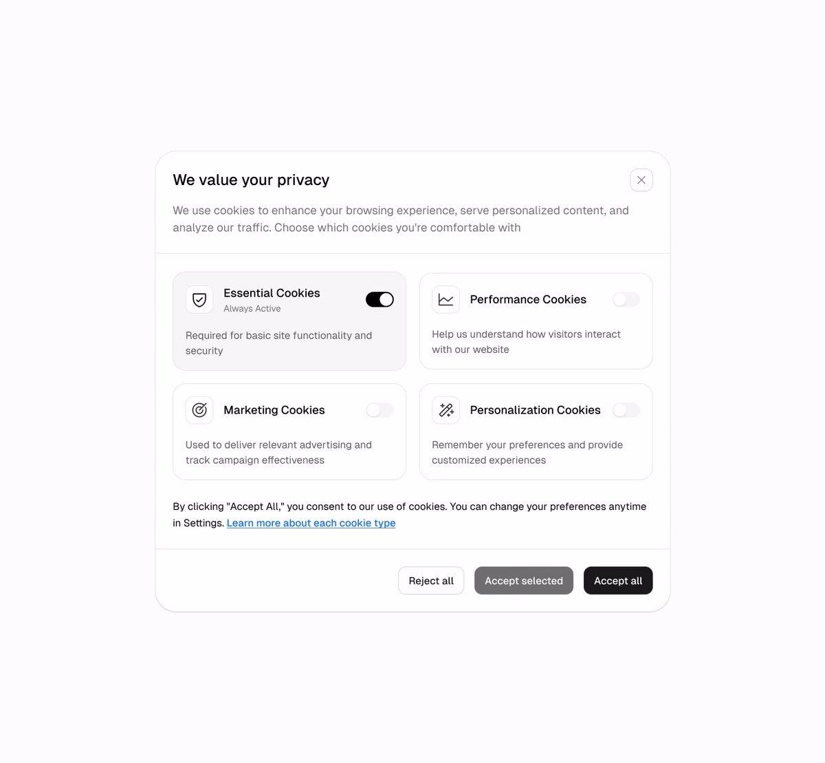 UI Day 22 Cookie modal - Lam’aan
