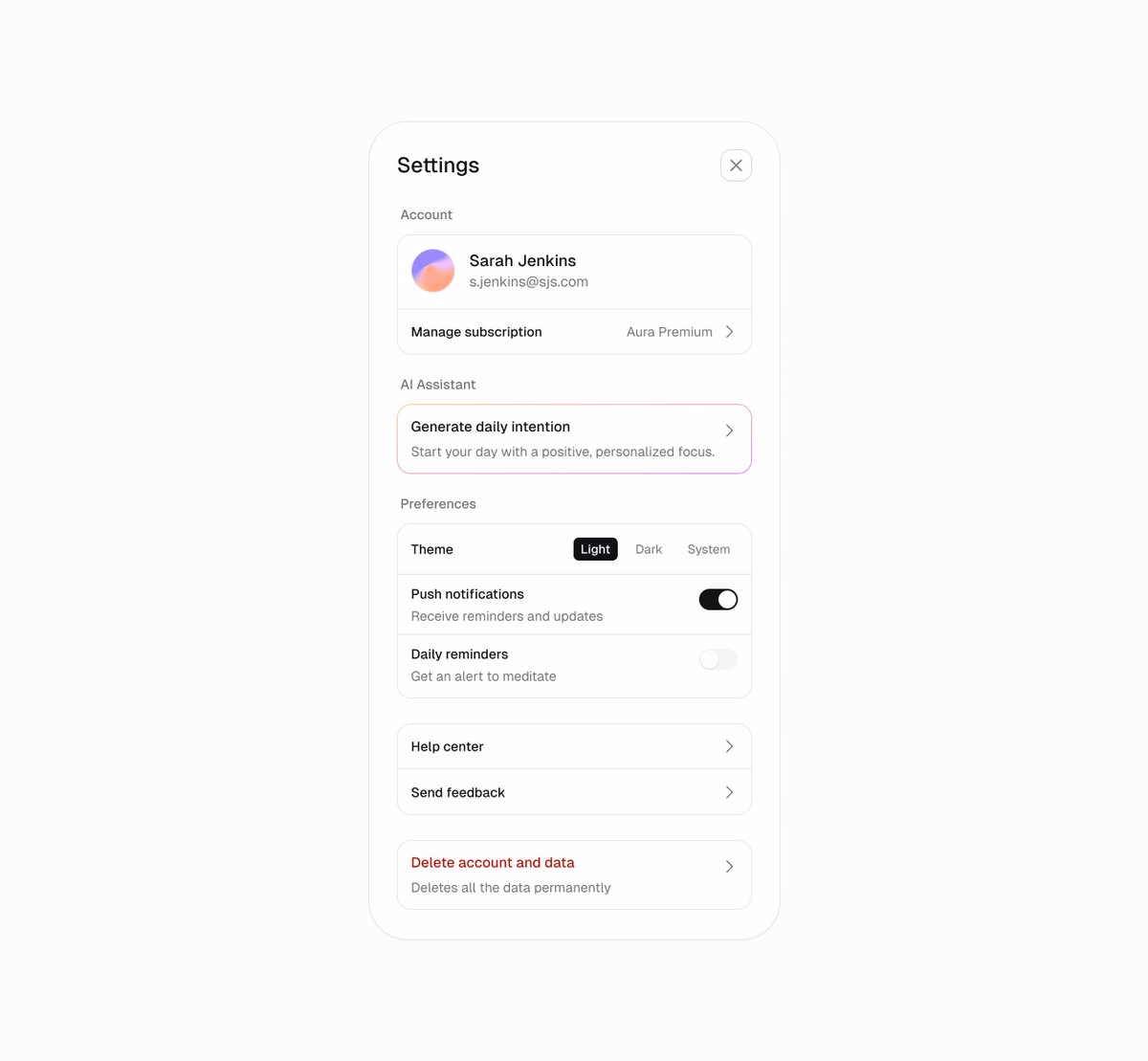 UI Day 23 Settings - Lam’aan