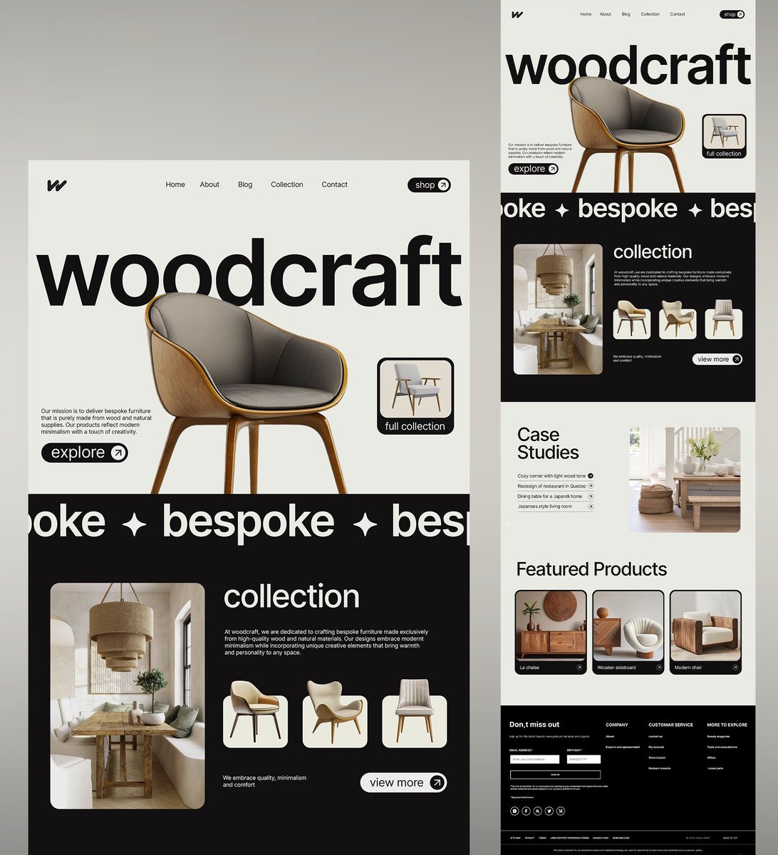 Furniture web design - Amin