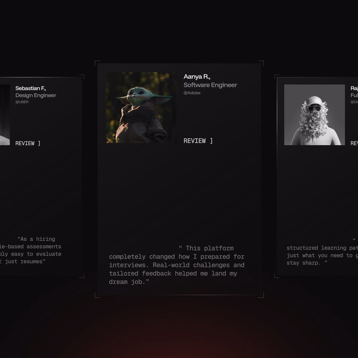 Testimonial Section. - Nachi. ✦