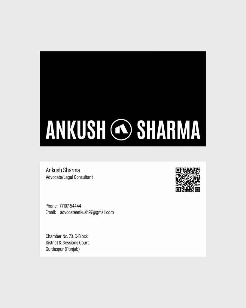 Business card designed for an Advocate. - Amit Sarangal