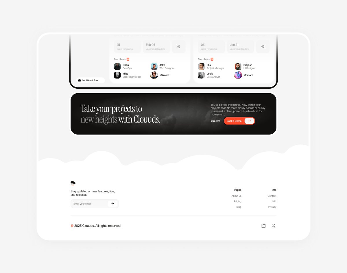 Framer Template progress Footer. - Weaver