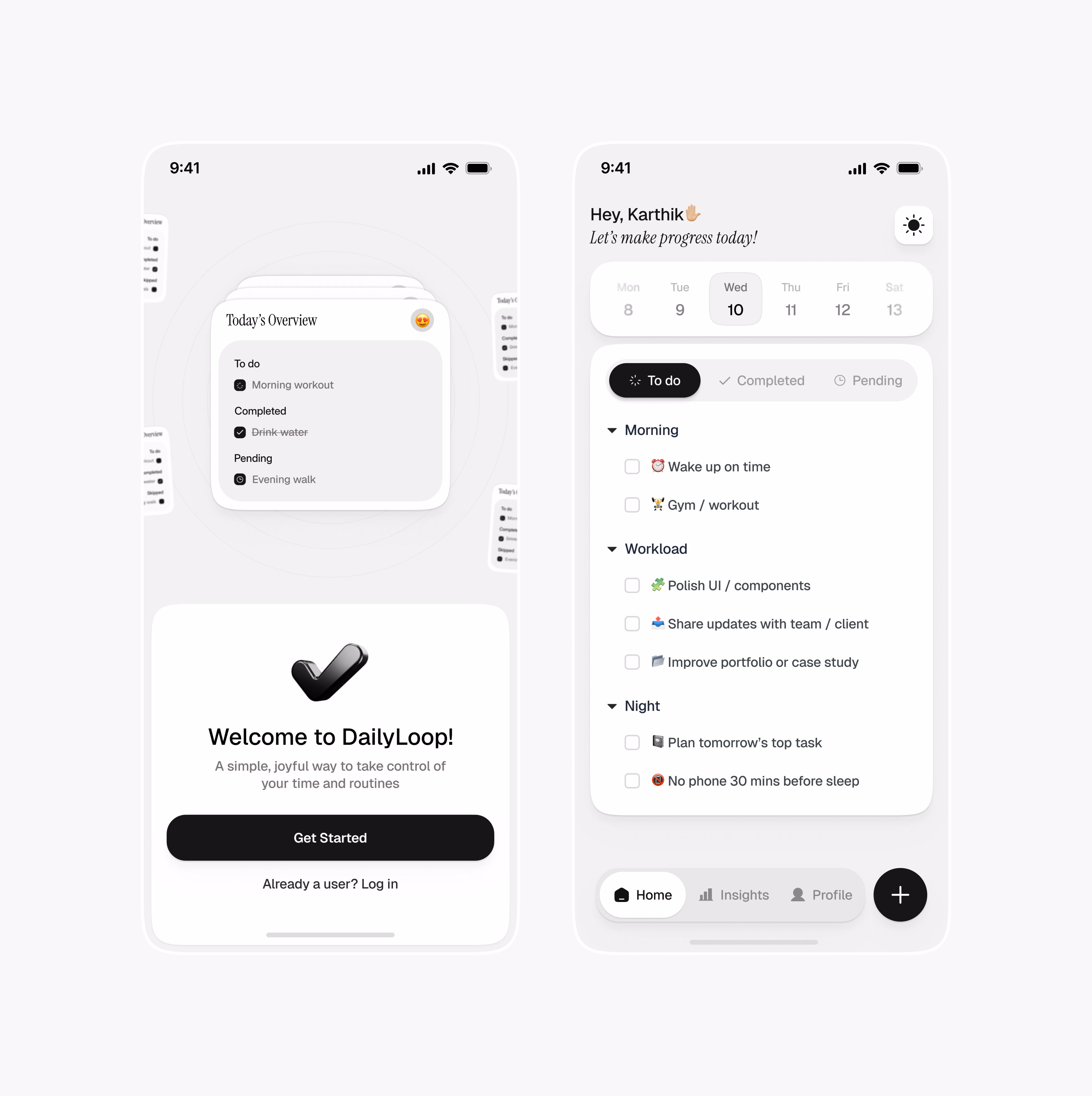 Habit tracker app - Karthik B