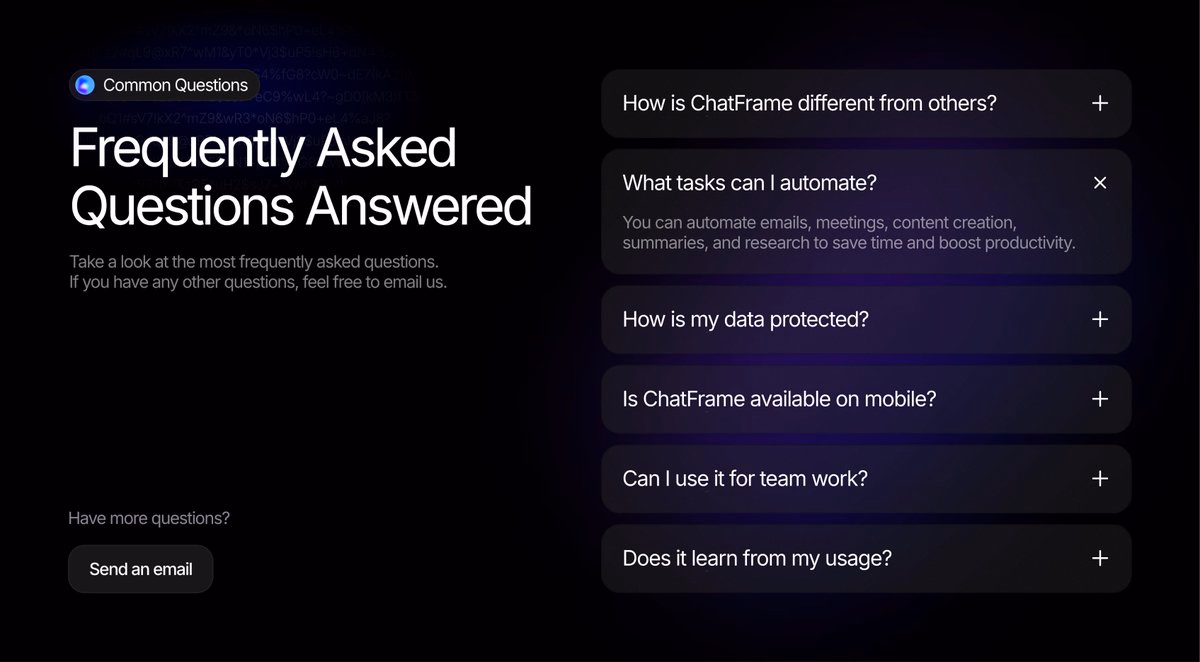 Here’s the first version of the FAQ section. What do you think? - Peter Design