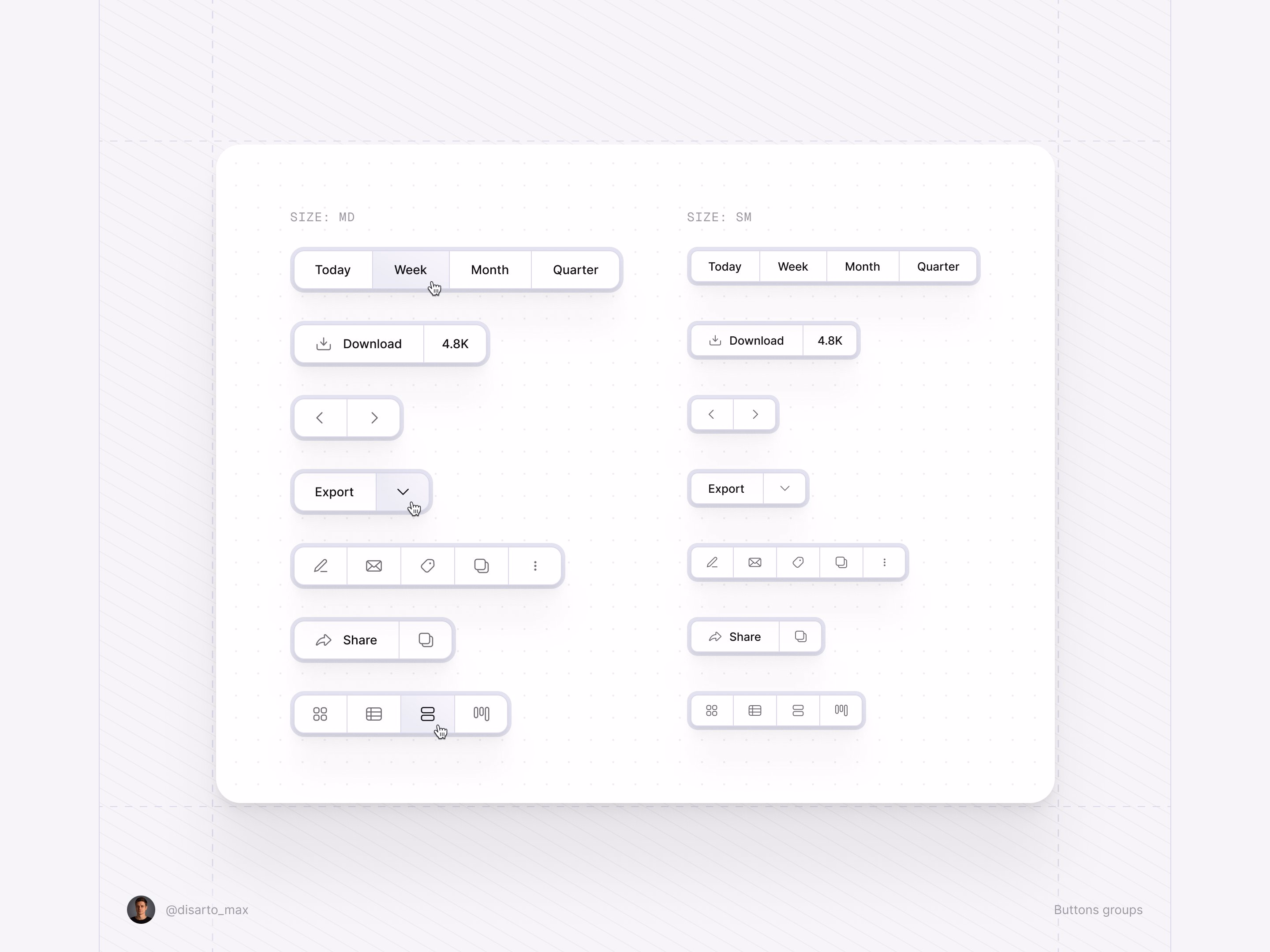 Buttons groups - Maxim Kuznetsov