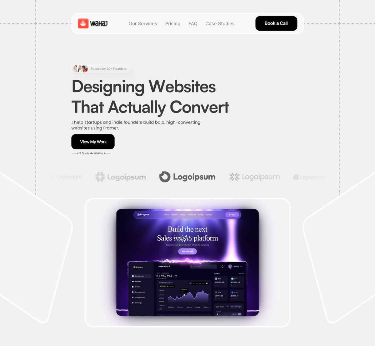 Giving my portfolio a clean and minimal look. - Wahaj Khan