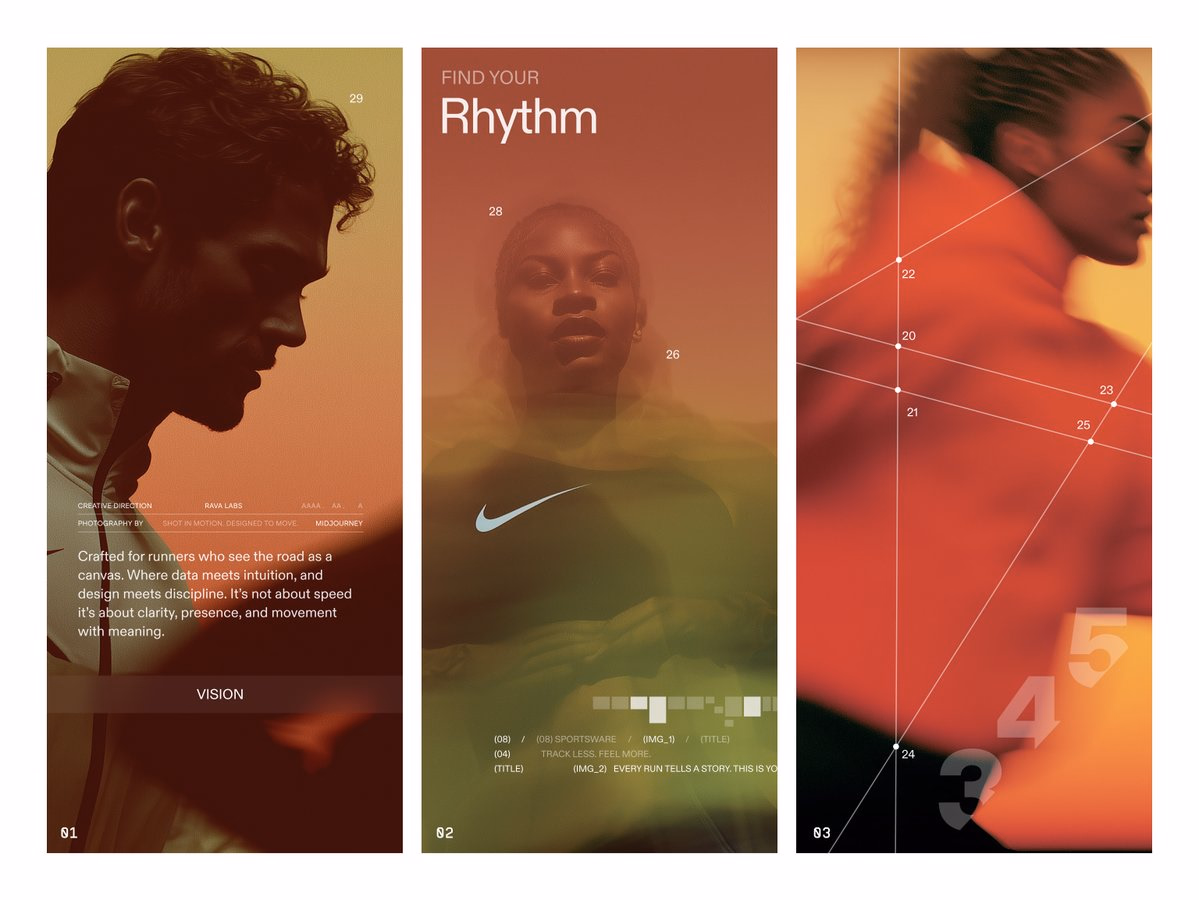 Designed a Nike-inspired advertisement today [UI-Exploration] - Gabriel