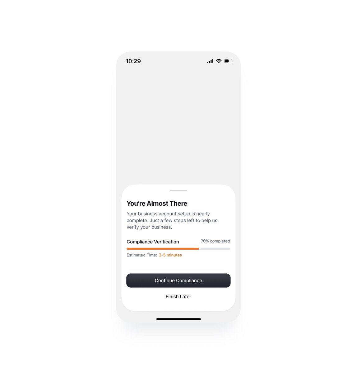 Business account compliance check - Ayodele