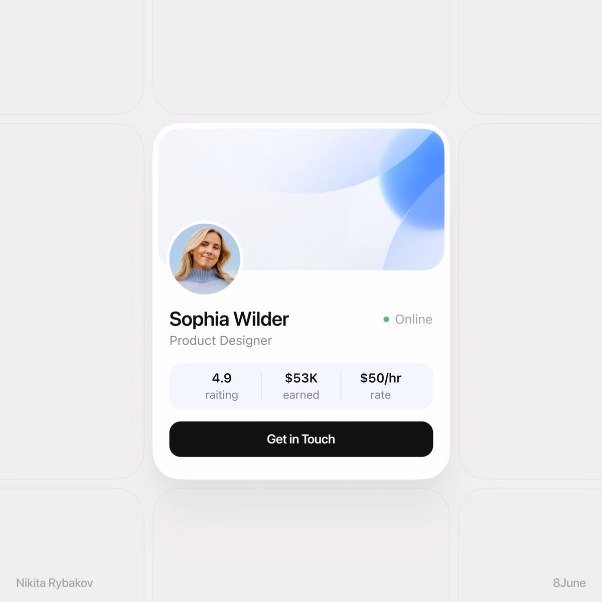 Wrapping this weekends with little personal card - Nikita Rybakov