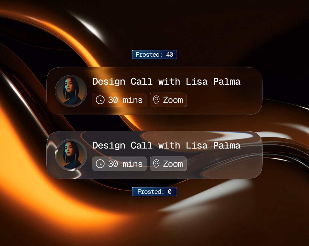 Tried the new Glass effect in @figma What do you think? - Blurr