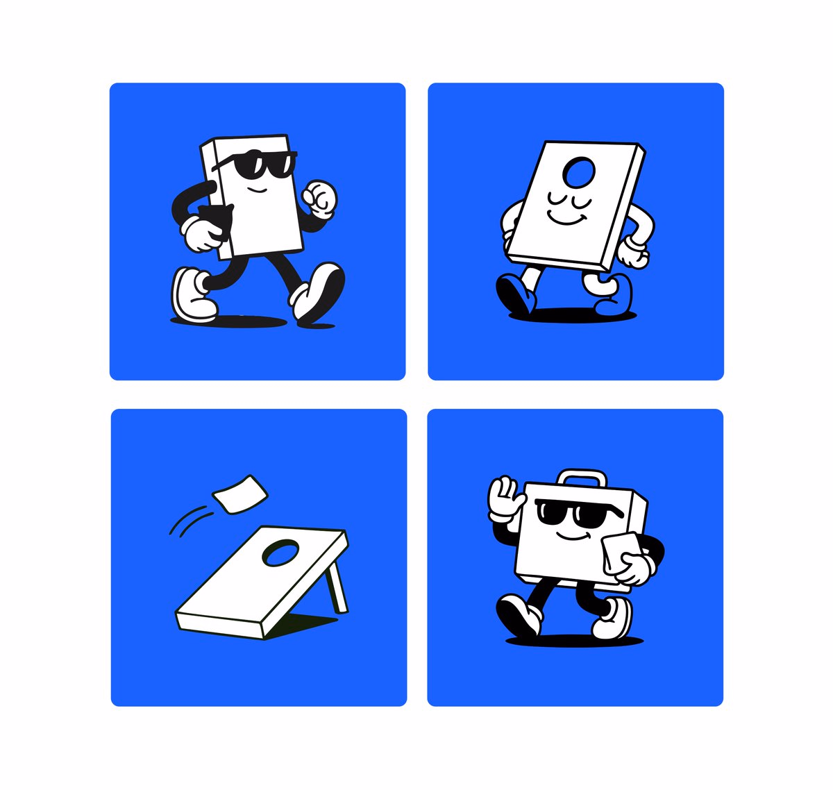 Sometimes branding a cornhole company means drawing cool little dud... - Lorenzo Cabra