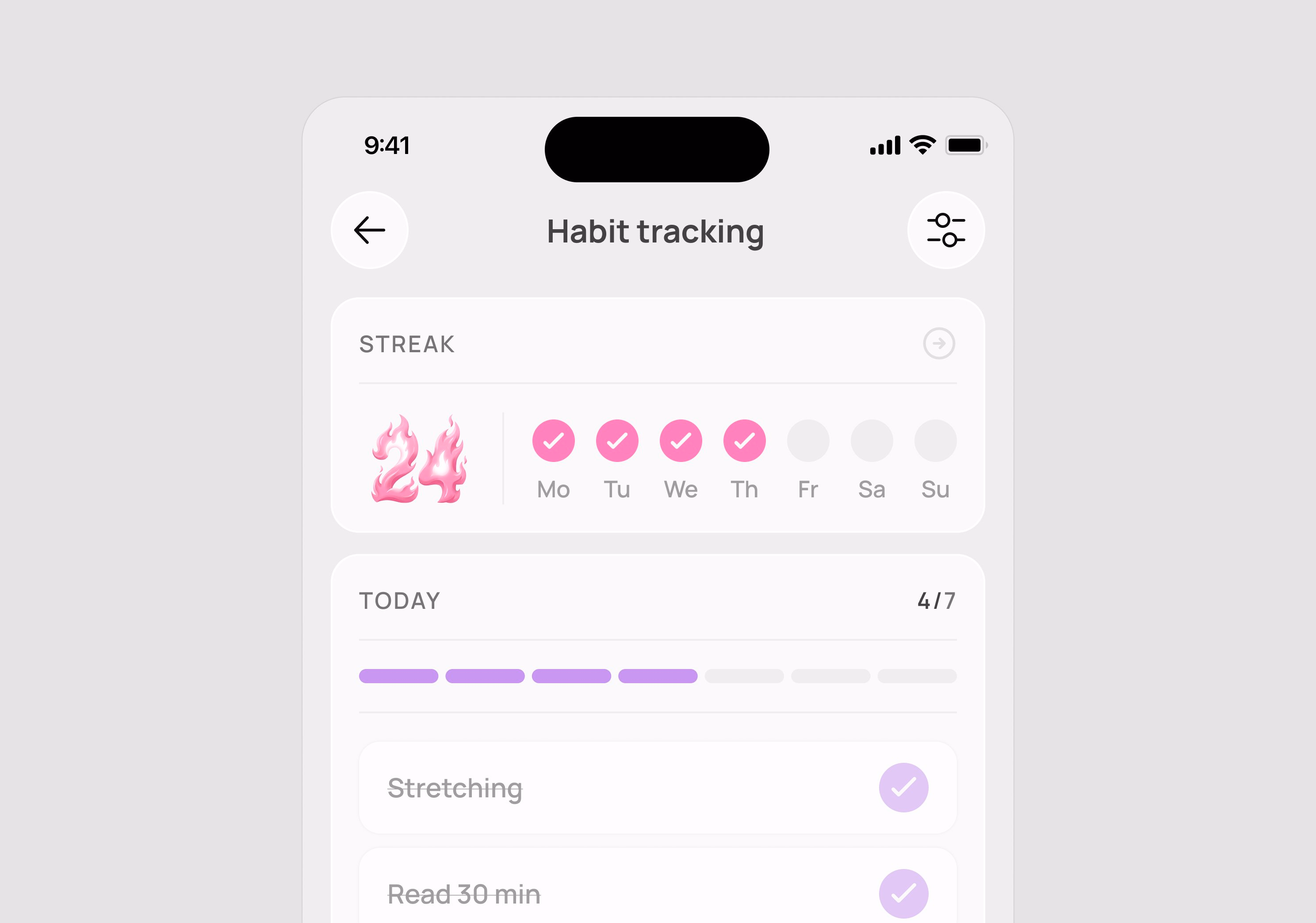 Habit tracking - Bogdan