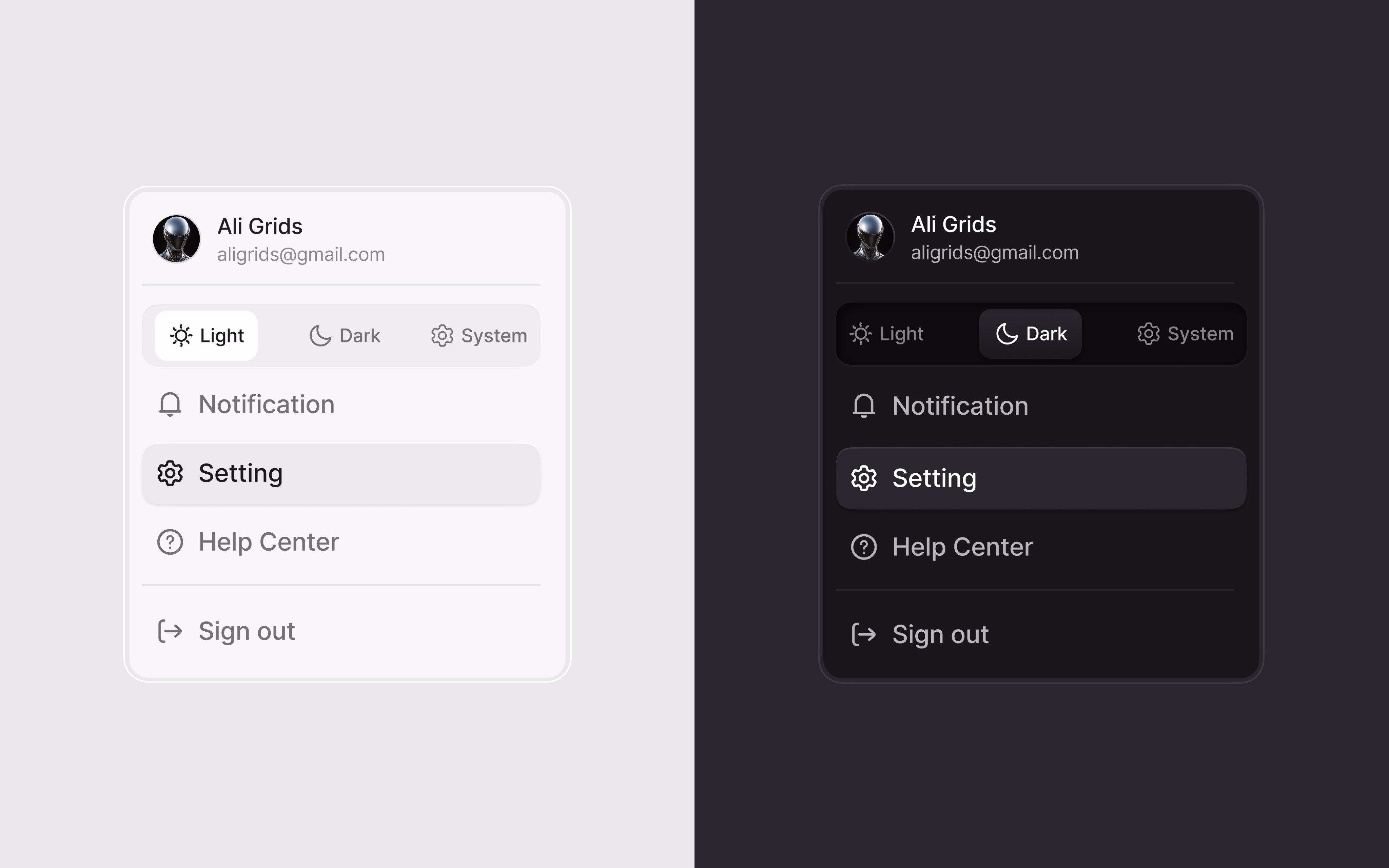 Which one feels better to you- Light or Dark? - Ali Grids