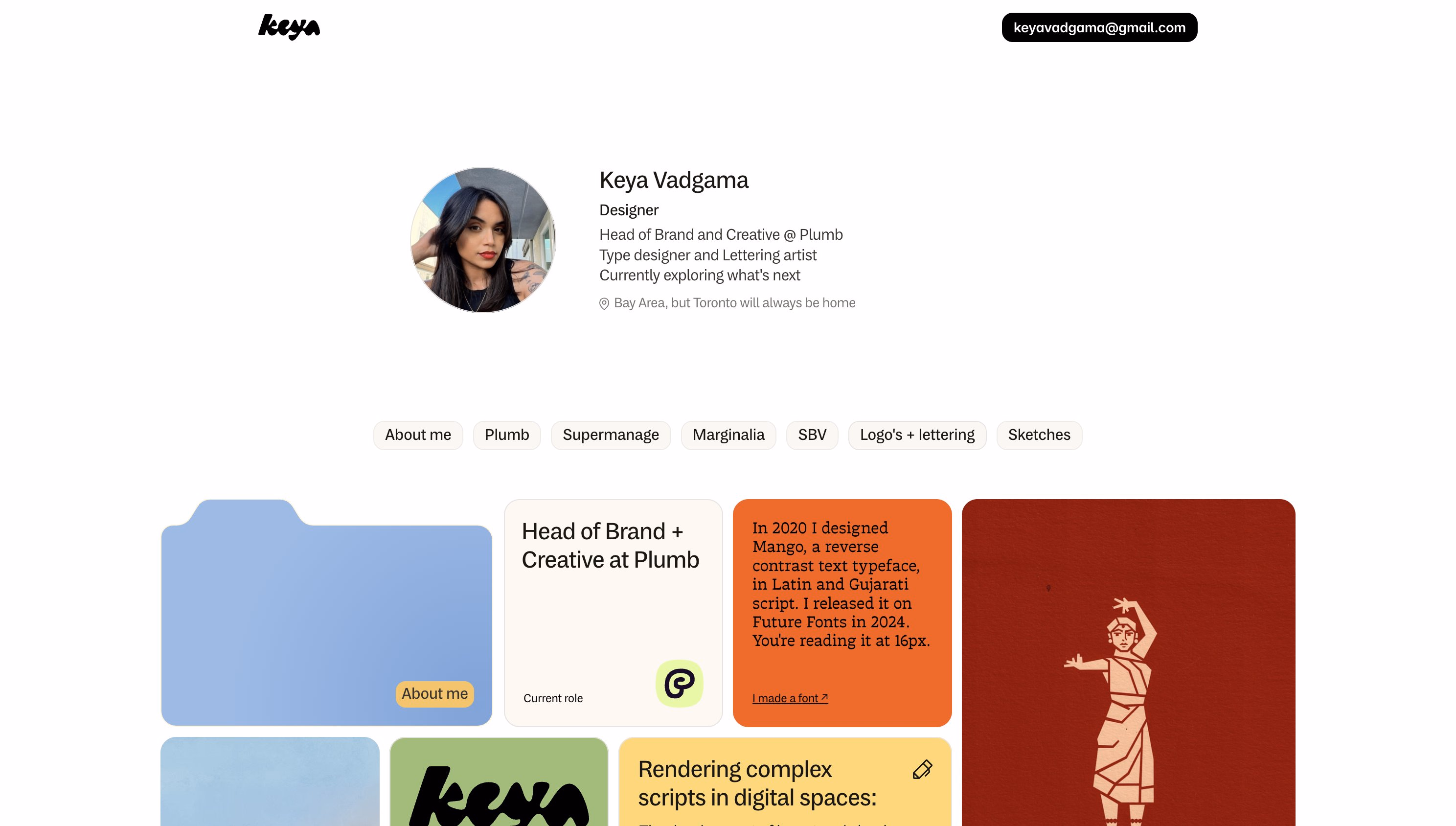 New portfolio site is live :) http://keyavadgama.com Since I don't... - Keya ⏜ કેયા