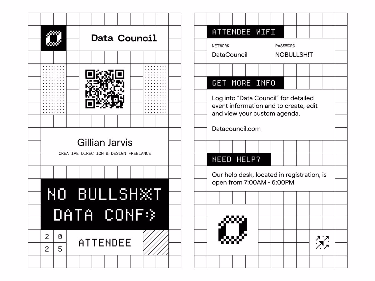 Name tag design for an AI Data Conference - Kyle Anthony Miller