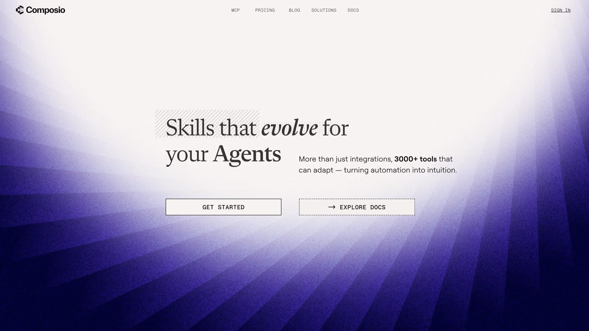 The new @composiohq site is beautiful - Fayaz Ahmed