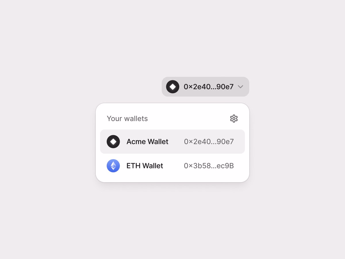 Wallet dropdown - Kevin