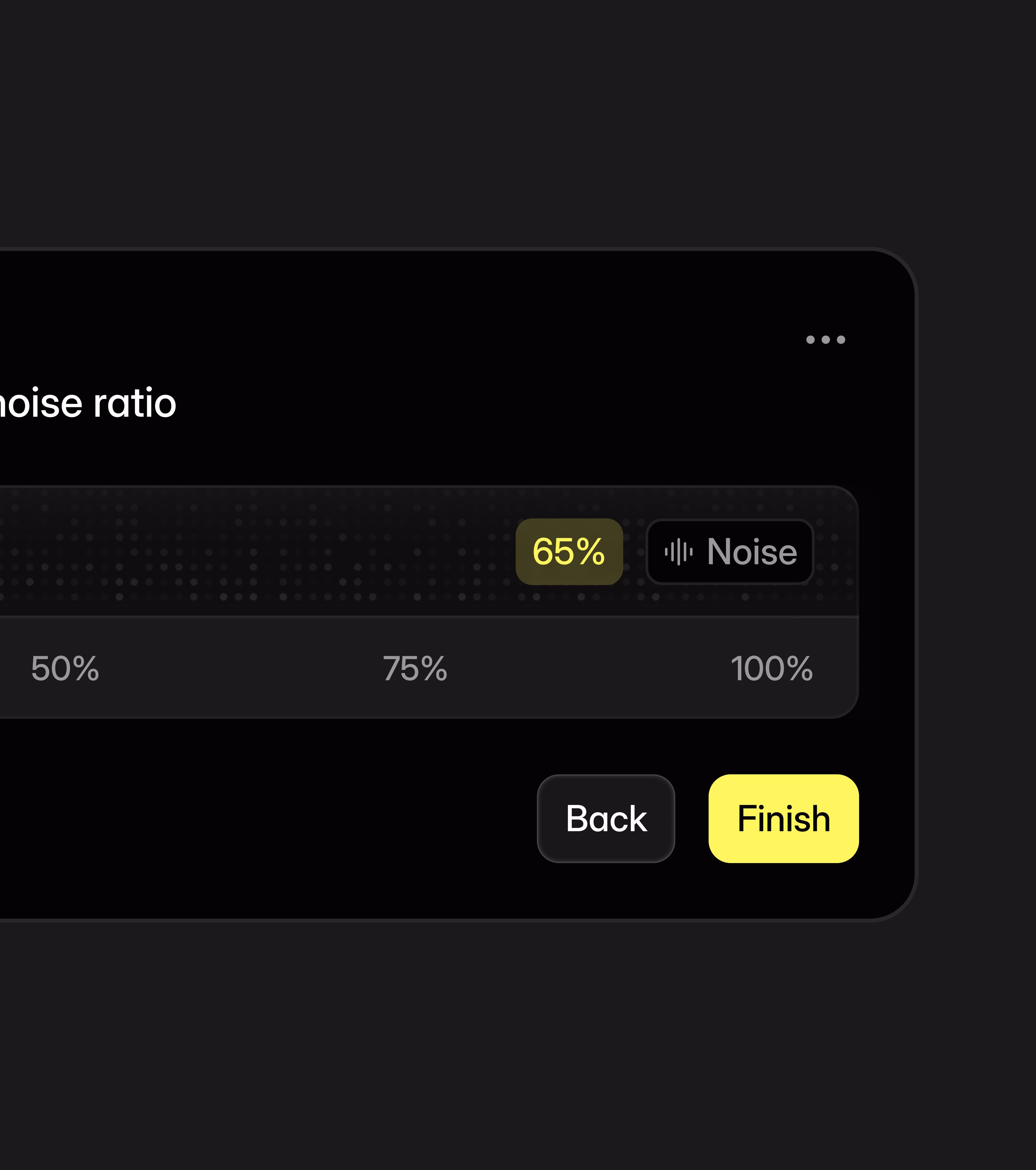 noise ratio + timeline components - Kevin