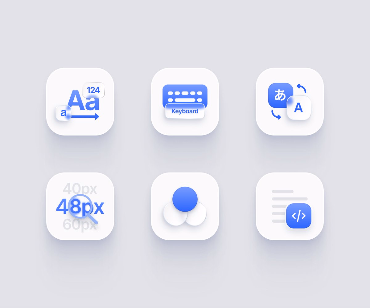Icon designs for the latest project - ZAAD