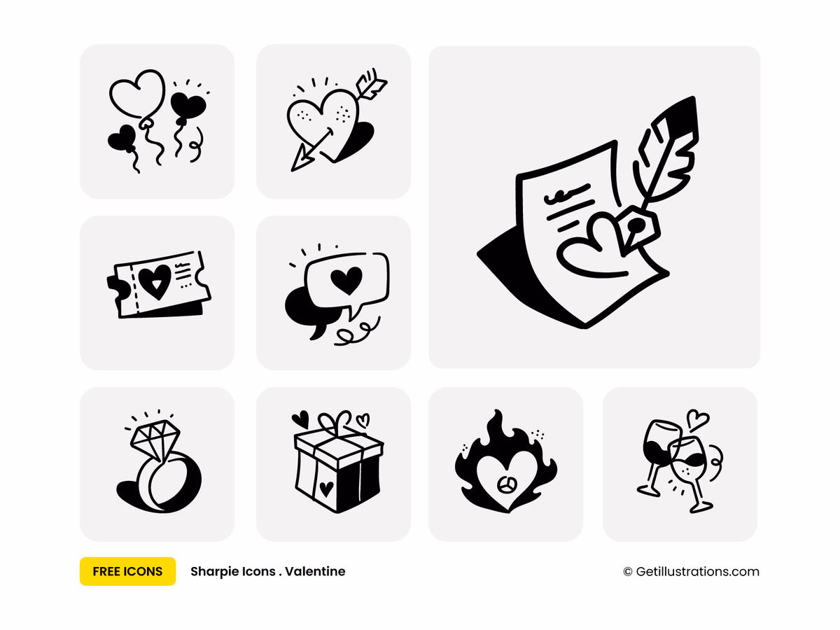 Grab the latest free Icons set fromt he Sharpie collection, 25 Vale... - Ramy Wafaa