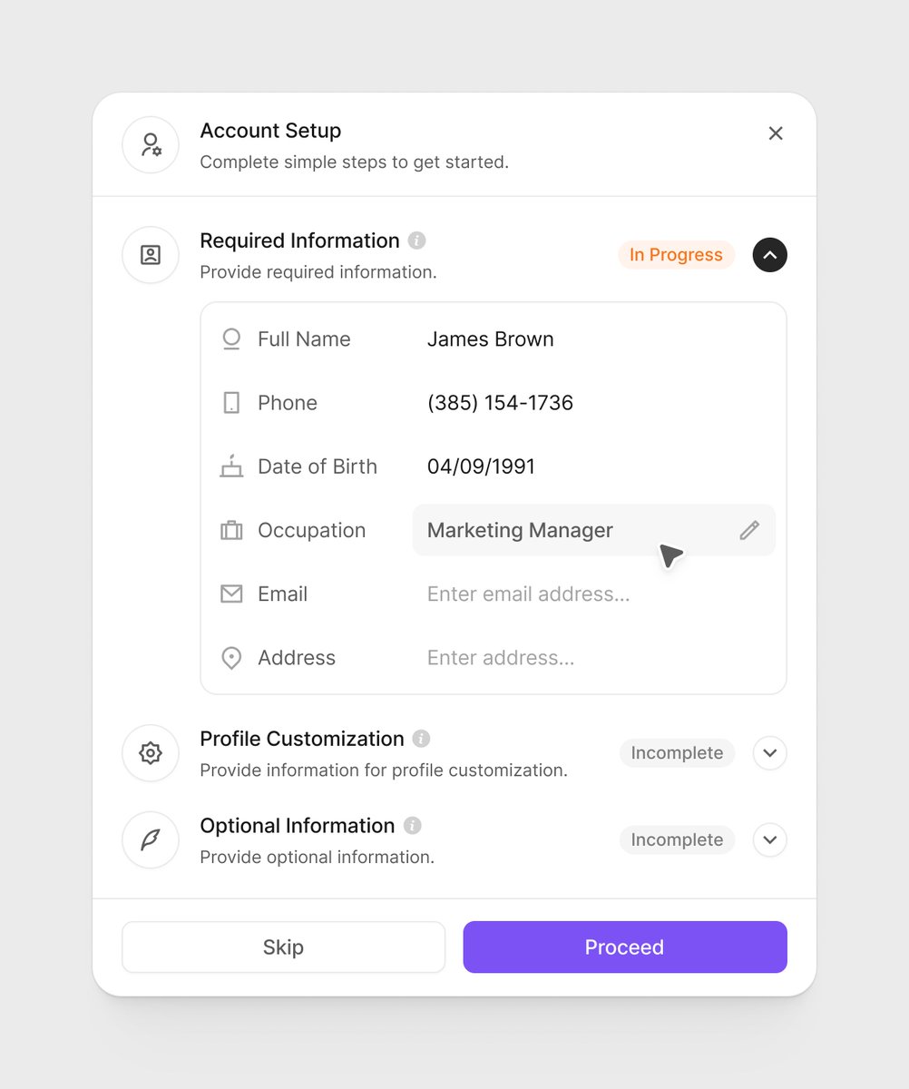 Account setup w / @alignui - Erşad