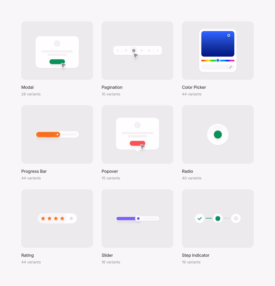 Thumbnails of components w / @alignui - Erşad